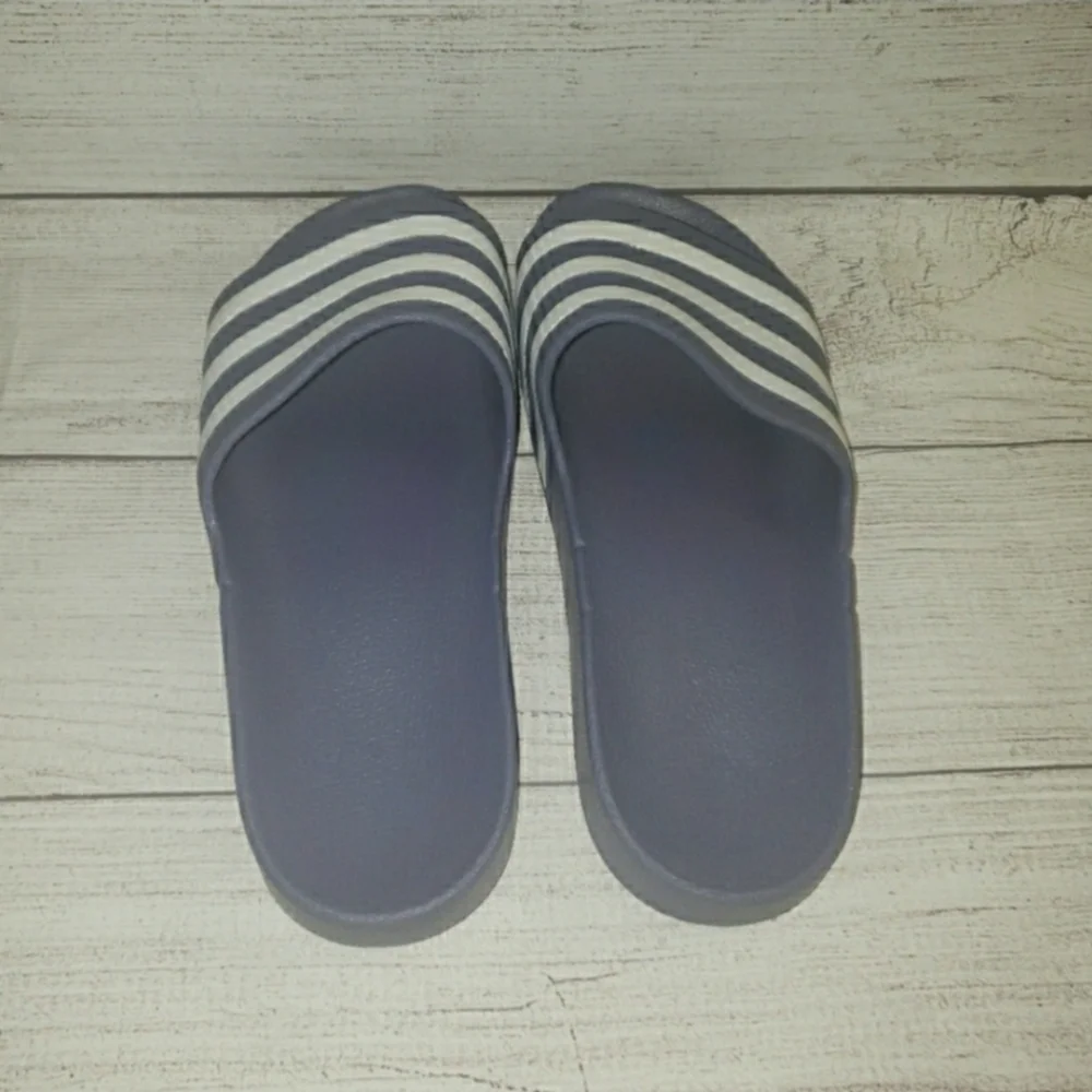 Adidas Adilette Blue White Sliders Men's Sz. 8‎